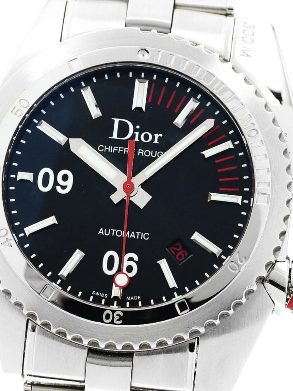 Dior Chiffle Rouge CD085510/01 Date black Dial Automatic Men's Watch_893964